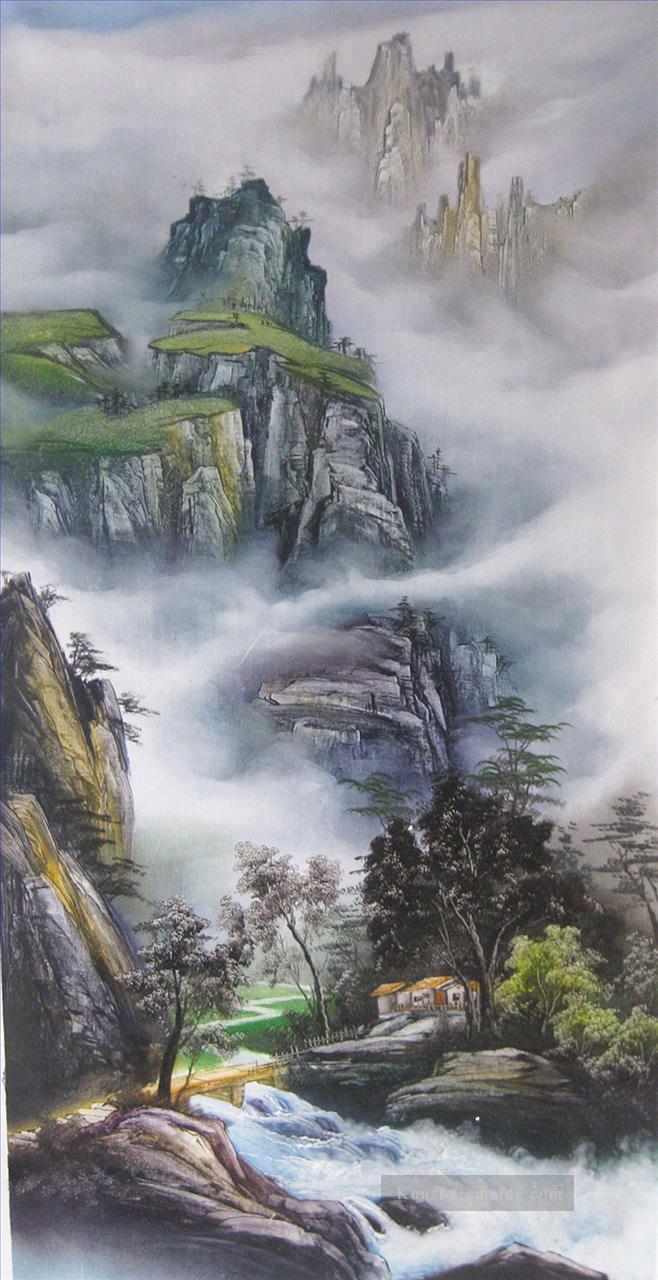 Traditionelle Berge chinesische Landschaft Ölgemälde